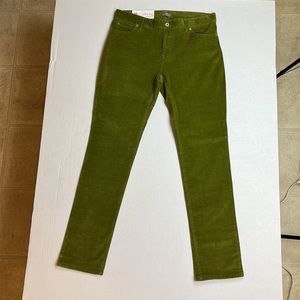 NWT j. jill Green Slim Leg Corduroy Pants - size 10